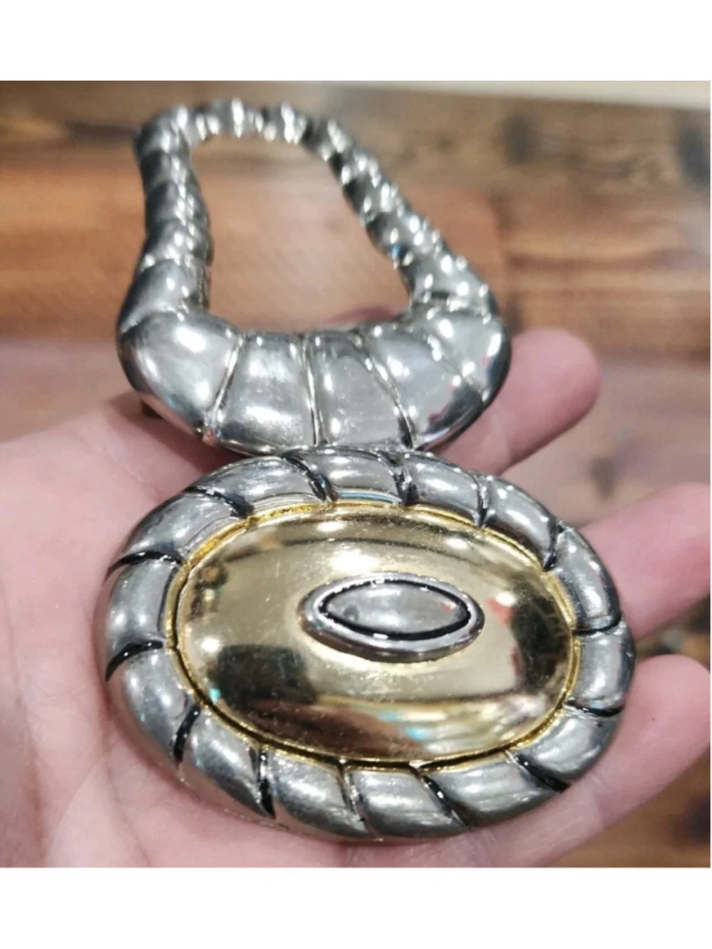 Vintage DAME INTERLOCKING BELT BUCKLE SET